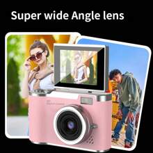 Fotocamera digitale, fotocamera ad alta definizione adatta per fotografia, registrazione video, messa a fuoco automatica, fotocamera ad alta risoluzione, anti-shake, zoom digitale 8x e fotocamere digitali, adatta come regalo di compleanno, Capodanno e Natale per principianti adulti