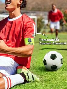 1Pc Personalized Captain Armband, Custom With Logo, Team Armband With Team Logo,Gift For Team Leaders/Teammates/Sport, Used For Cycling, Football, Soccer, Events And Charity - Multicolor - View 3