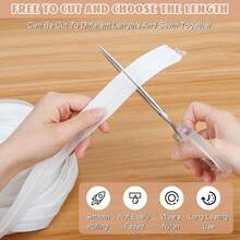 1 Roll 3# Nylon Coil Zipper, 196.85 Inch/393.7 Inch Continuous Nylon Coil Zipper With 10/20 PCS Silver Zipper Sliders