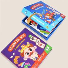 1 Set Of Magnetic Cartoon Dress-Up Children's Toys, Including 39 DIY Decorative Puzzle Particles, Parent-Child Interactive Puzzle Game, Birthday Gift