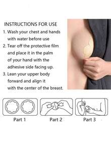 10pcs/Set Disposable Silicone Nipple Covers, Invisible Breathable Breast Petals For Women - Multicolor - View 4