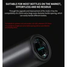 Abridor de Garrafa de Vinho Elétrico, Adequado para Festas e Amantes de Vinho - Presente de Acessório de Cozinha, Fácil de Abrir Garrafas e Armazenamento Conveniente, Operado a Bateria (Baterias Não Inclusas). Disponível em Conjuntos e Unidades Individuais, Conjuntos Incluem Abridor, Cortador de Papel de Lata e Base de Armazenamento.