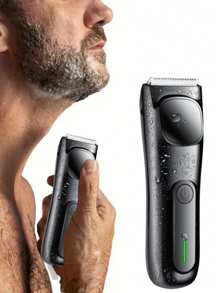 MIGUAN USB充电式电动体毛修剪器，全身可水洗，适用于剃须和修剪毛发，适用于身体各个部位，是馈赠佳品。 - 彩色 - 查看 3