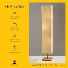 Three Light Floor Lamp L Wood Base Adjustable Brightness Perfect Lighting For Bedroom Living Room And Corner Decor Beige - Đèn sàn - Xem 5