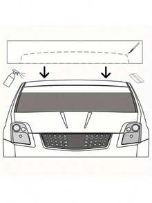 1 Set Sun Visor Strip Windshield Banner Vinyl Long Lasting Premium Blank Decal Black