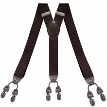 时尚男女宽可调节弹力吊带Y型西式裤子吊带裤 - 米色 - 查看 9