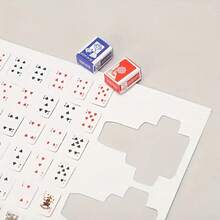 1 Set Mini Playing Cards - 54 Card Deck For Multiplayer Games, Suitable For Interactive Entertainment, Christmas And Birthday Parties - Compact Size, DIY Assembly, Paper Material - Suitable For Christmas And Halloween Gatherings Mini Playing Cards, Super Small Pocket-Sized Playing Cards, Fun & Cute Travel-Sized Mini Playing Cards, Tiny Fingertip Cards, Super Small Cards, Fun Student-Sized Super Cute Portable Travel Creative Palm-Sized Playing Cards (Mixed Style & Color) - Multicolor - View 8