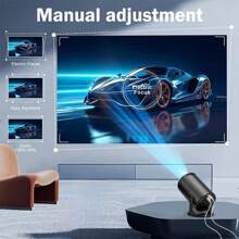 4K WiFi Mini Projector With Auto Keystone Correction, Remote Control, 180° Rotation, Portable Smart Home & Outdoor Video Projector