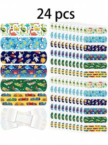 24片/30片可爱卡通女孩风格透气创可贴，6款随机款式 PE自粘创可贴运动户外时尚便签 - 万圣节和圣诞节礼物 - 款式随机 - 彩色 - 查看 9