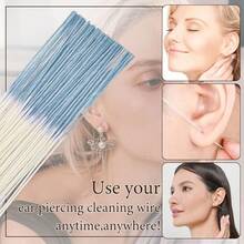 Ear Piercing Cleaner Floss,Ear Hole Cleaner,Ear Piercing Cleaner,180PCS Piercing Cleaner Floss,Piercing Cleaner,Earring Cleaner,Earring Hole Cleaner,Piercing Floss,Ear Hole Floss,Piercing Hole Cleaner - 混色耳線 - 查看 6
