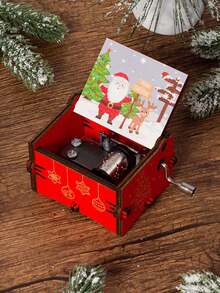 1 pieza Caja de música con cascabeles navideños, adorno de madera con campanas, decoración de Santa Claus viene a la ciudad, adecuado para Navidad, regalos festivos, decoración del hogar - Multicolor - Ver 47