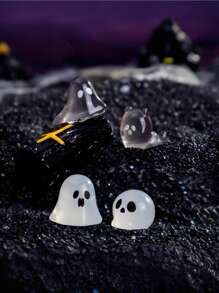 1/5/10/20/50/100Pcs Luminous Mini Resin Ghost Statue Soul Skull Collection Bonsai Statue For Room DIY Crafts Miniature Garden Decoration