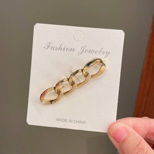 1pc Fashionable Versatile Metal Twist Brooch Clothing Accessory