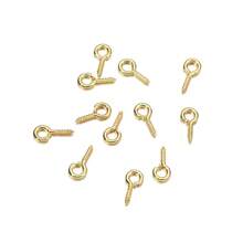 200pcs/Lot Small Tiny Mini Eye Pins Eyepins Hooks Eyelets Screw Threaded Clasps Hook For DIY Jewelry Making Findings Accessories