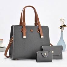 Women Top Handle Bags - 卡其色 - 查看 1