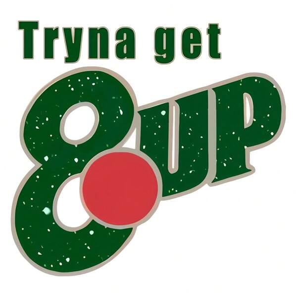 8pcs "TRYNA GET UP" Iron-On Transfer Decals - Vibrant Green & Red DIY Heat Transfer Patches For T-Shirts, Jeans, Backpacks, Canvas Bags, And Pillows - Customizable Motivational Design, Accessories | Vibrant Decal Design | Easy Apply Decal