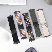 Nylon Elastic Braided Solo Loop Strap Compatible With Huawei Watch Fit 4 Pro/4/3 Strap Men Women Watchband Compatible With Huawei Fit3/4/4Pro Fashion Band