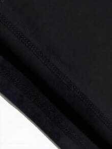 "When God Made Me He Grinned And Said This'll Be Fun" Funny Awesome Letter Print Boy's T-Shirt, Black Casual Short Sleeves Top Tee For Kid - 黑色 - 查看 5