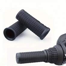 1 Pair Black Rubber Mountain Bike Handlebar Grips - Shock-Absorbing, Non-Slip For Enhanced Cycling Comfort,2.95in*1.1in,Please Confirm The Size Before Purchasing