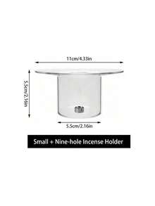 1pc Glass Incense Holder With Stainless Steel Incense Stick Holder, Yoga Studio & Tea House Decor - Multicolor - View 13