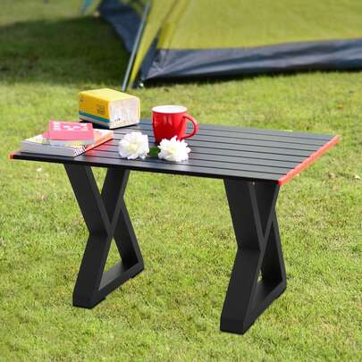 OUKANING 15.7" Coffee Table Legs Metal Desk Leg Set Of 2 Heavy Duty Furniture Decor Black