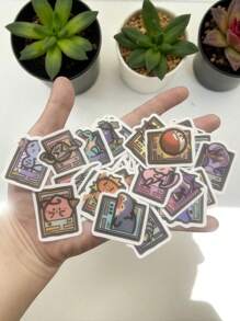 pokemon 48pcs Cartoon Pokemon Sticker, Suitable For Phone Cases, Luggage, Notebooks | Super Adorable & Versatile Stickers | Cute & Personalized Waterproof Stickers | Cartoon Peripheral Gift Recommendation