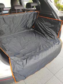 1pc Black 210T Taffeta Waterproof Car Trunk Pet Mat, Anti-Scratch Dog Outing Dog Stuff
