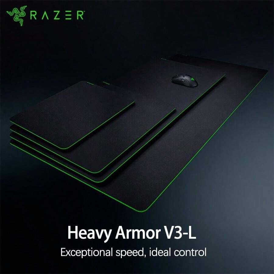 RAZER Mouse Pad Heavy Armor Beetle V3 Game Micro-Textured Cloth Surface Precise Control High-Density Rubber Strong Anti-Slip Locking Edge Wear-Resistant Professional Gamer Recommended V3-L - V3-l - View 1