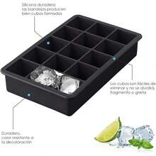 Moldes de Silicona para Hielo Reutilizables con Tapa, 8 Cubos - B- 15 Cubos, 1 Pieza - Ver 3
