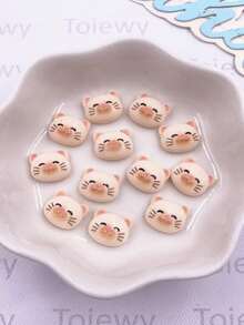 20 chiếc nhựa hỗn hợp Kawaii sơn nhiều màu mèo mini nghệ thuật mặt phẳng đá hoạt hình sổ lưu niệm tự làm đồ trang sức phụ kiện trang trí thủ công - Hỗn hợp ngẫu nhiên 2 - Xem 3