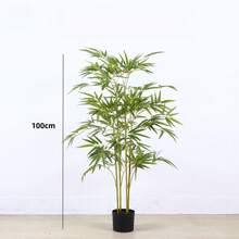 Artificial Bamboo Tree, Artificial Trees In Pots With Lifelike Trunk And Spiky Leaves, Artificial Bamboo Tree Plants For Indoor And Outdoor Decoration In Home Office Restaurant