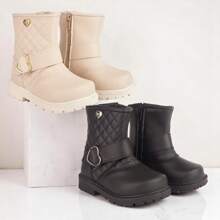 Kit Of 2 Metalasse Children's Combat Boots – White And Black