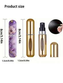 Chai xịt nước hoa họa tiết đá cẩm thạch, Chai nước hoa không cần đổ đầy có thể tái sử dụng, Chai mỹ phẩm mini, Dụng cụ đóng gói nước hoa và hydrosol, Nhiều màu sắc để lựa chọn, Quà tặng sinh nhật cho gia đình và bạn bè, Quà tặng ngày lễ, Du lịch di động 5ml - Nhiều màu - Xem 3