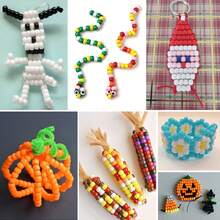 Euuztu Beads For Necklace Jewelry Making Hair Braiding,Bracelets Making Kits,Hair Bead,Bracelet Beads,Plastic Beads For Crafts Braids Girls (27 Color,6400PCS) - 27色(6400個) - 查看 9