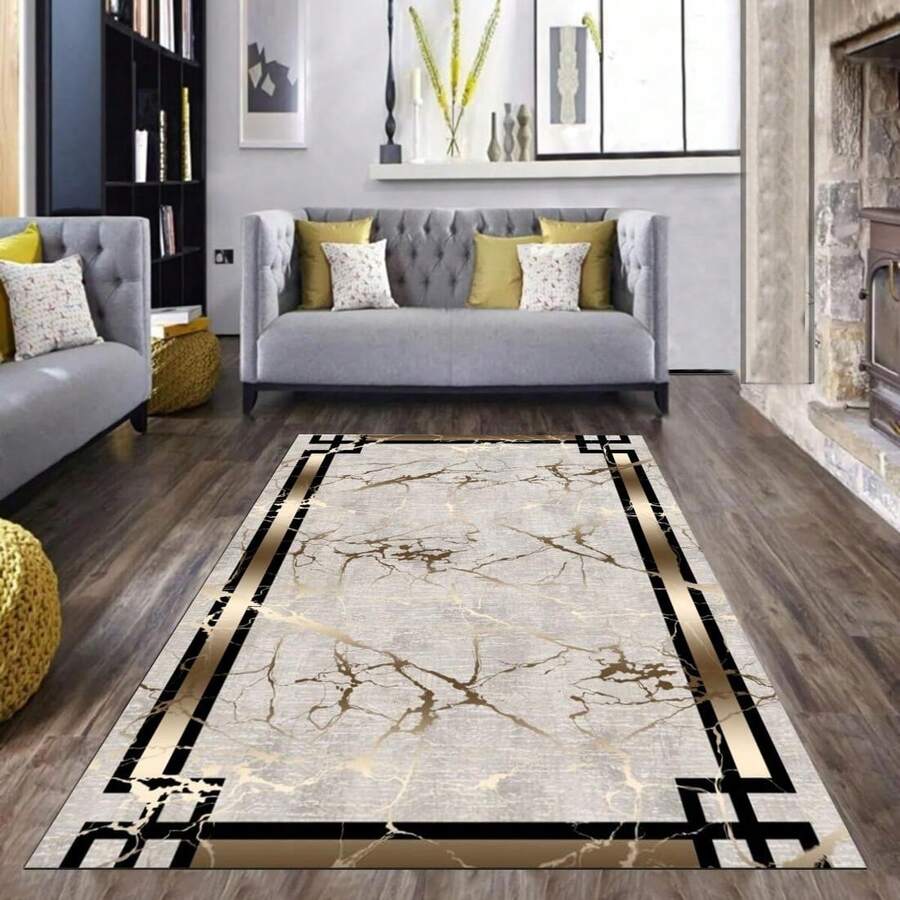 100% Polyester Rug | Multiple Sizes: 180x280, 160x230, 120x180, 100x300, 100x200, 80x300, 80x200, 80x150 Cm | Durable, Easy To Clean & Stylish Design | Made In Turkey - Purple - View 1