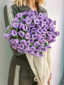 1 Piece Rose Bouquet Blanket, Handmade DIY Material Kit, Crochet Flower Blanket, Bellflower Blanket, Holiday Handmade Gift, Wedding Souvenir Birthday Gift - 彩色 - 查看 4