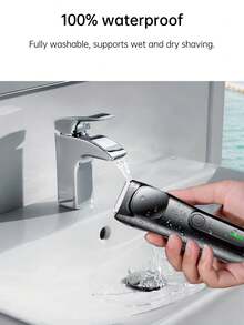 MIGUAN USB充电式电动体毛修剪器，全身可水洗，适用于剃须和修剪毛发，适用于身体各个部位，是馈赠佳品。 - 彩色 - 查看 4