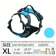 Arnés para perros, arnés para mascotas sin tirón con 2 clips para correa, chaleco acolchado suave ajustable para perros, chaleco reflectante Oxford sin ahogo con asa de control fácil para perros grandes - El chaleco y la cuerda no son un conjunto y deben comprarse por separado