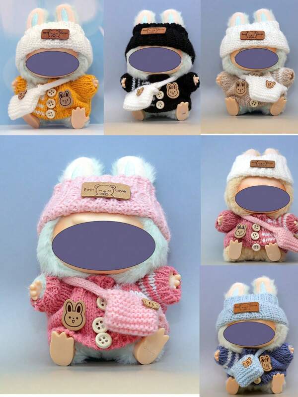 1Pla Boubou Does Not Contain Dolls, But Clothes Pendants, Buttons, Knitted Sweaters, Hats, Small Bags, Vinyl Dolls, Clothes Suits.(The Outer Packaging Of The Product Is Shipped Randomly)Product Color Shipped With