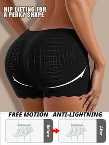 1条装女士无缝三角裤，透气柔软丝滑，舒适夏季内裤 - 黑色 - 查看 5