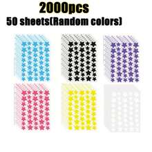 2000/400/200/40片装星星贴纸，适合节日派对装饰，彩色星星图案贴纸，防水防汗迷你贴纸，化妆，便宜，房间装饰，梳妆台，旅行，卧室，化妆配件，便宜，圣诞礼物，化妆，化妆工具，便宜货，礼物，女士礼物，圣诞礼物，赠品，旅行，便宜货，旅行必备 - 彩色 - 查看 13