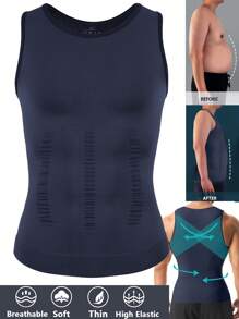 Men's Chest Compression Shirt Shapewear Slimming Body Shaper Gynecomastia Compression Belly Tummy Control Seamless Undershirts Shaping Abdomen Vest Underwear Tank Top
