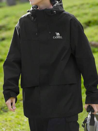 CAMEL CROWN Outdoor Hard Shell Jacket Three In One Plus Fleece Liner Waterproof Mountaineering Jacket For Men