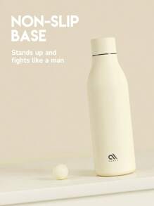 17 Oz Frosted Sports Flask, Cola-Shaped Insulated Water Bottle, 12-Hour Cold Retention, Leak-Proof Double-Wall Stainless Steel, Perfect For Sports, Gym, Travel, And School