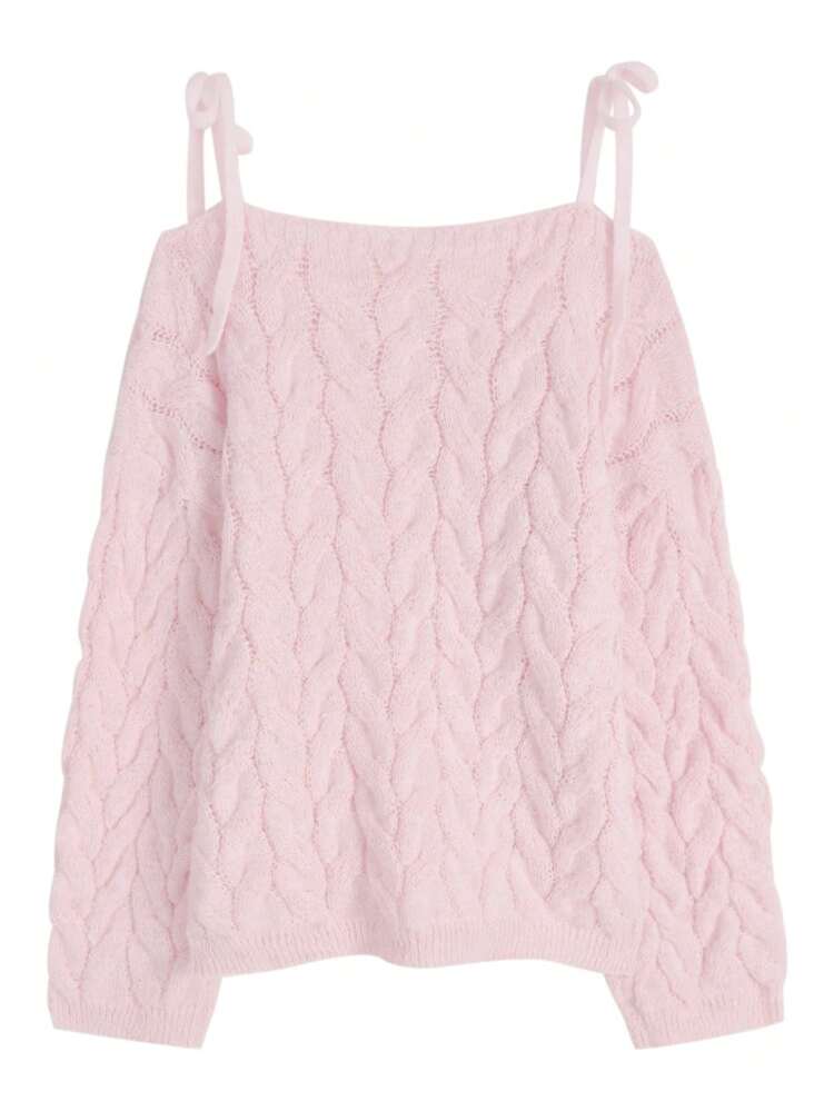 2025秋冬设计露肩套头衫 - 粉色 - 查看 4