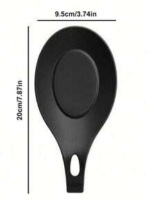 1Pc Spoon Holder Easy-To-Clean Insulated Spoon Rest,Kitchen,Kitchenware Pads, Silicone Spoon Pads, Heat-Insulating Spoon Pads, Flavor Dish Pads, Spoon Trays - Black - View 7