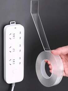 قطعة واحدة من شريط لاصق ثنائي الجانب، شريط تثبيت قوي للغاية شفاف قابل للغسيل ذو وجهين، شرائط للديكور