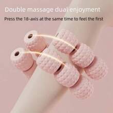 18-Wheel Leg Massager, Double Massage, Roller Slimming Leg Device - Circular Clamp Calf & Thigh Muscle Relaxer - Roller Massage Spike Ball, Yoga Exercise Accessory, Thigh Roller Relaxation, Leg Clamp Ring, Muscle Relaxation Spike Ball, Muscle Stretching Dedicated Device, Muscle Relaxation - Multicolor - View 4