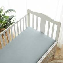 1 tấm ga trải giường cũi trẻ em, chất liệu mềm mại và thân thiện với da, phù hợp với trẻ sơ sinh, dễ giặt và không bị xê dịch, vừa với nệm cũi trẻ em tiêu chuẩn có kích thước 130*70cm - Nhiều màu - Xem 7