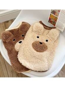 1 pieza Ropa de otoño/invierno para mascotas, adecuada para perros Poodle, Bichon Frise, Pomerania, Yorkshire de menos de 8.5kg, color aleatorio